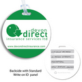 Recycled Mini Round Write-on Surface Luggage Bag Tag (Spot Color)